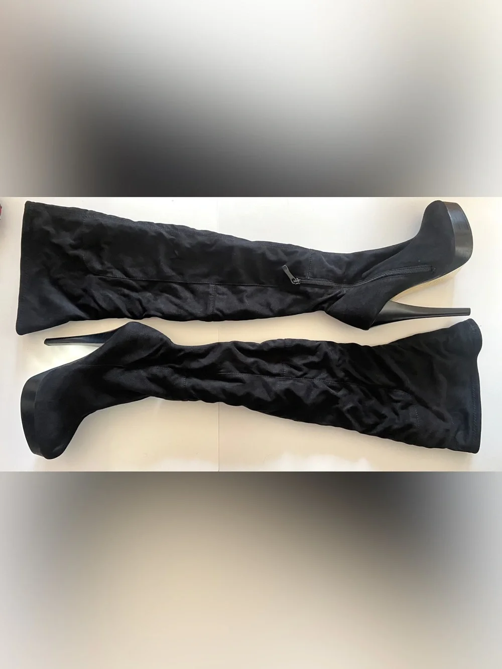 Bebe Black Over the Knee Boot size 7 M